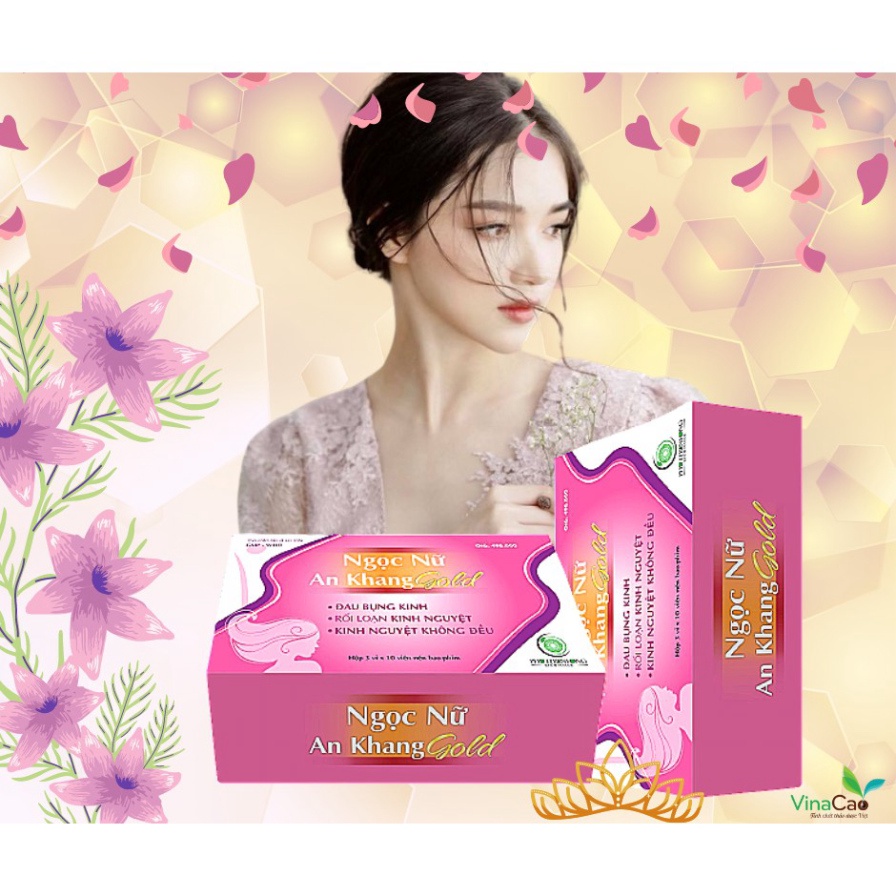 Viên uống Ngọc Nữ An Khang Gold điều hòa kinh nguyệt, giảm đau bụng kinh