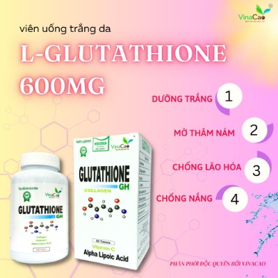 Viên uống trắng da Glutathione Collagen GH làm trắng da, ngăn ngừa lão hóa, giảm nám sạm tàn nhang