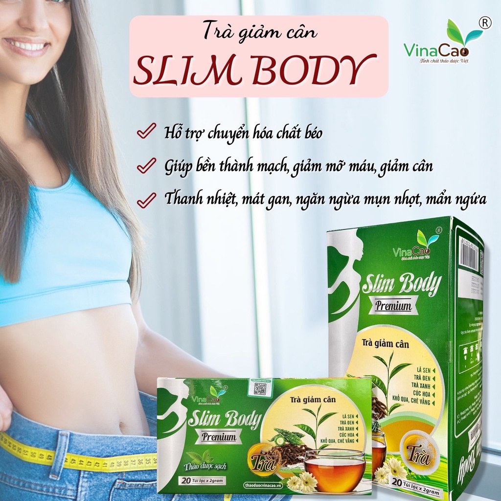 Trà giảm cân Slim Body Premium – Giảm cân, giảm mỡ máu, thanh nhiệt, mát gan